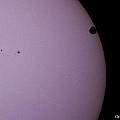 June 06, 2012 Transit of Venus, Third Contact (C3) from Cairns Australia<br />Kowa TSN4 + TSE-9WD + Sony DSC W100 + BAADER Astro Solar