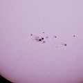 Large Group of Sunspots<br />Kowa TSN4 + TSE-9WD + Sony DSC W100 + BAADER Astro Solar