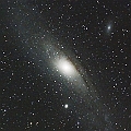 Messier 31 known as Andromeda Galaxy approx. 2.5 million light years away from us<br />EOS6D + EF300 F2.8L III + Trimmed (60sx3 ISO1600@F4.0 - darkframex3)