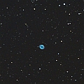 M57 (NGC6720) in Lyra (north up) mv 9.3<br />EOS6D + EF300 F2.8L III + EF1.4xII Trimmed to 1:1 (60sx3 ISO3200 - darkframex3)